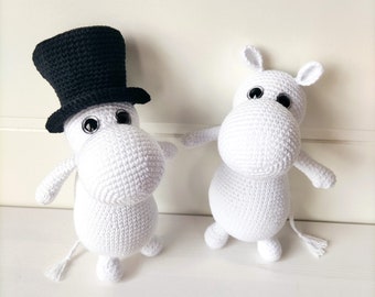 Crochet moomin, moomin amigurumi, cadeau bébé, amigurumi moomin, anniversaire, moomin, peluche moomin, jouet moomin