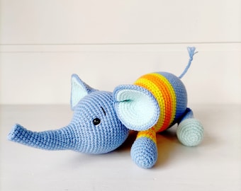 Crochet elephant, Elephant amigurumi, Baby gift, Amigurumi elephant, Crochet animals, birthday, elephant, Stuffed animal, elephant toy