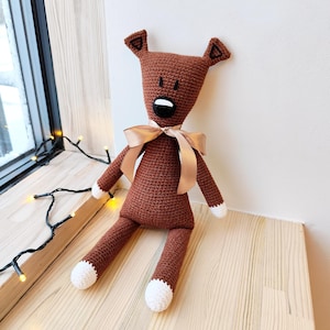 Oso de peluche de Mr. Bean tejido a crochet, regalo para los amantes de Mr. Bean, oso amigurumi