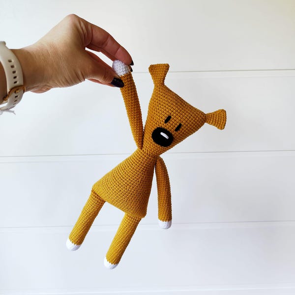 Handmade Crochet Teddy Bear – Soft Brown Plush Toy, Gift for Baby or Child