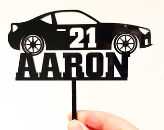 Personalised Racing Car Cake Topper | Sports Cake Topper | Car Cake Topper | Sports Car Personalised Name Cake Topper