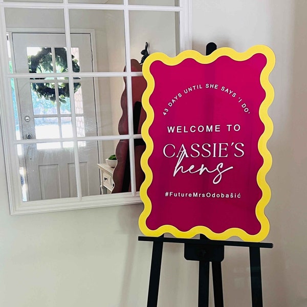 Wave Wedding Welcome Sign, Modern  Wedding Signs, Wedding Entrance Signs, Event Signage, 3D Welcome Sign, Wavy Wedding Welcome Sign