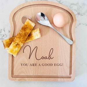 You Are A Good Egg - Gepersonaliseerde eierplanken voor ontbijt - Toastvormig bord, Dippy Eggs Board, Googy Egg Board, kerstcadeau