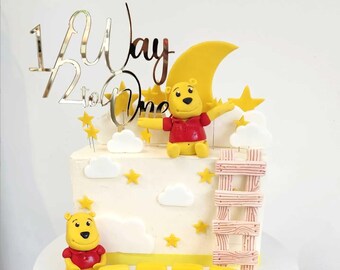 Elegante 1/2 Way to One Cake Topper - 6 meses de cumpleaños pastel topper - Colores personalizados