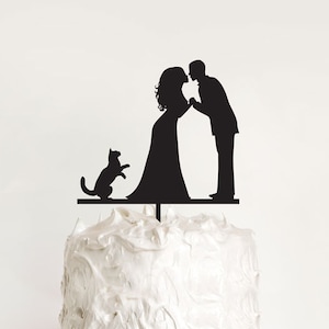 Bride & Groom with Cat Wedding Cake Topper | Wedding Couple | Cat Cake Topper | Wedding Cat | Wedding Cake Topper | MADE IN Australia