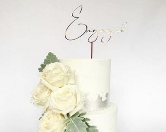 Engaged Cake Topper - Engagement Cake Topper Decoration- Engaged, Wedding, Engagement, Laser Cut in Melbourne Australia