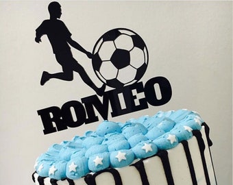 Soccer Ball Cake Topper | Custom "Name" Soccer Birthday | Sports Cake Topper | Football | Cake Topper | Soccer Cake | LaserCut in Australia