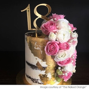 Décoration de gâteau d'anniversaire 18 ans - Décoration de gâteau d'anniversaire numéro 18 | Joyeux dix-huitième anniversaire | Décoration du 18e anniversaire | Décorations de gâteau