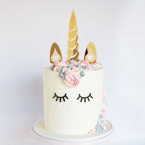 Unicorn Birthday Cake Topper Decorator Kit Unicorn Birthday Cake Kit Party, Unicorn Cake Decorations, DIY Unicorns Birthday Party cake image 1