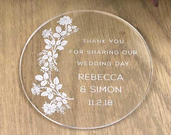 Personalised Engraved Wedding Coasters | Wedding Place Cards | Place Cards | Name Cards | Favors (COAST1801) - MADE IN Australia