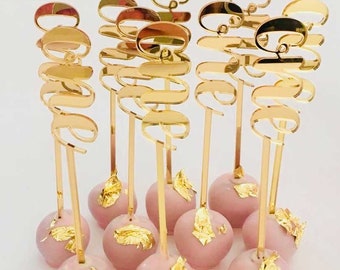 12 bâtonnets pour cake pops, âge personnalisé ou mot, décorations pour cupcakes ou cake pops, cupcakes, cake pops, décorations de fête, cake pops, fabriqué en Australie