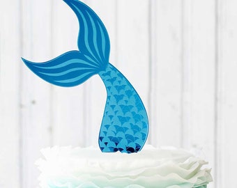 Cake Topper Mermaid Tail - Mermaid Birthday Cake Decoration Merman Made to Order - Australia Cake Topper Decoration Maker Supplies Supplier