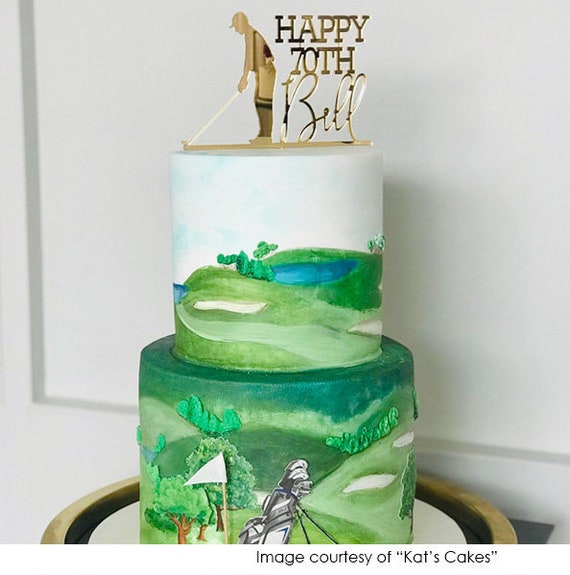 Fondant Golf Cake Topper Kit - Golf Cake Decorations, Fondant golfer, Golf  Ball, Plaque, Handmade Edible Birthday Cake Decorations