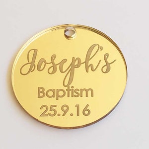 Favor Tags | Wedding Tags | Engraved Gift Tags | Gift Tags | Personalised Tags | Lasercut | - (Round Circle x 25) TAG1601 MADE IN AUSTRALIA