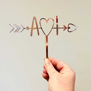 Heartful Bow - Personalised Romantic Cake Topper for Love Events | Little Dance