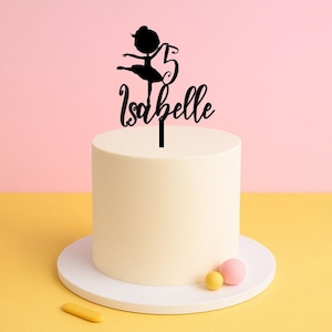 Ballerina Cake Topper Gift – Custom Name & Age Dancer Topper