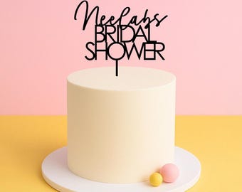 Bridal Shower Cake Topper with Name – Personalised Engagement Topper