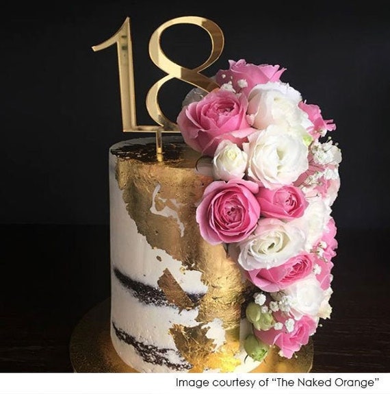 Top doré pour gâteau d'anniversaire - décorations