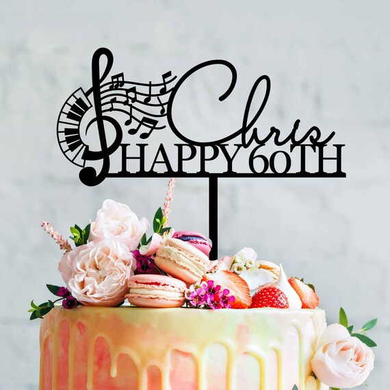 Personalised Musical Birthday Cake Topper Musicians Cake Etsy
