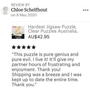 Tiniest Smallest Jigsaw Puzzle, Clear Puzzle Australia, Impossible Jigsaw Puzzle, Isolation Gift, Difficult Jigsaw, Adult Puzzles, Invisible image 5