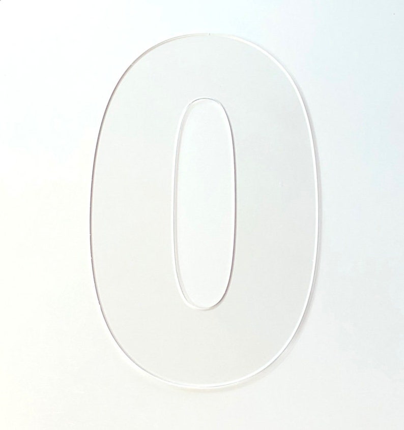 number 0 lasercut numbers cookie cake stencil large number 0 acrylic