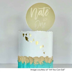 Personalised Engraved Paddle Cake Topper, Custom Cake Topper, Birthday Cake Topper, Engraved Mirror Cake Topper Made in Melbourne Australia