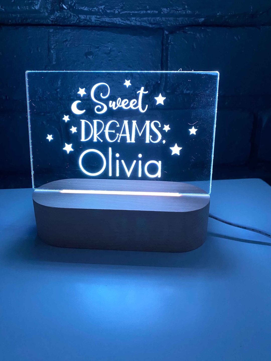 Sweet Dreams Personalised Night Light, Night Light, Kids Bedroom