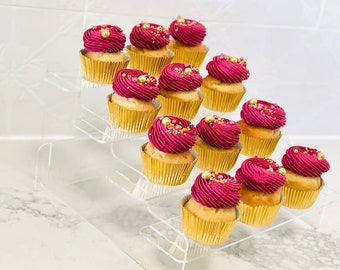 Cupcake-Ständer | Acrylständer | Dessert-Bar | Hochzeits-Dessert | Geburtstags-Party-Dessert-Display | Cupcake-Halter | 4 STERNE | VIELE FARBEN