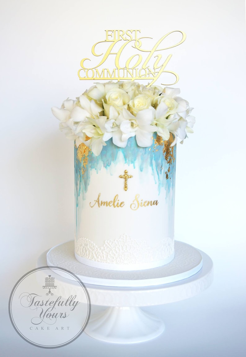 First Holy Communion Cake Topper Boys Or Girls First Holy Etsy