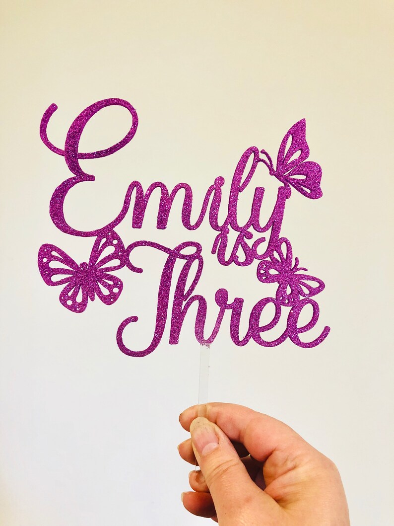 Butterfly Birthday Cake Topper Butterflies Party Cake Topper Etsy