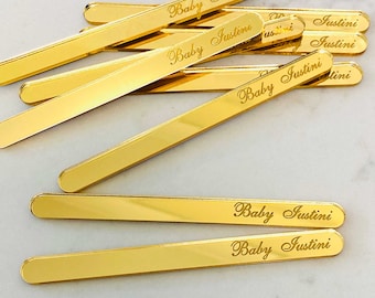 12 x Cakesicle Sticks, Popsicle Sticks, Custom Engraved, Personalised, Cakesicle Toppers, Cake Decorations, Popsicles, Made in Australia