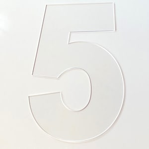 Keks-Kuchenschablone - Number 5 | Keks-Kuchen | Lasercut Zahlen | Große Zahl 5 | Acryl Schablonen | Geburtstagskuchen (Made in Australia)