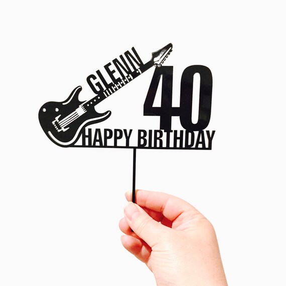 Handmade Edible Electric Guitar Cake Topper Music decoration