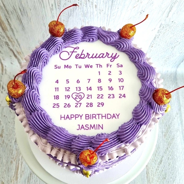 Calendar Cake Topper - Etsy