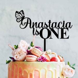 Butterfly Birthday Cake Topper | Butterflies Party Cake Topper | Butterfly Cake Decoration For Party - Custom with Name & Age Australia made