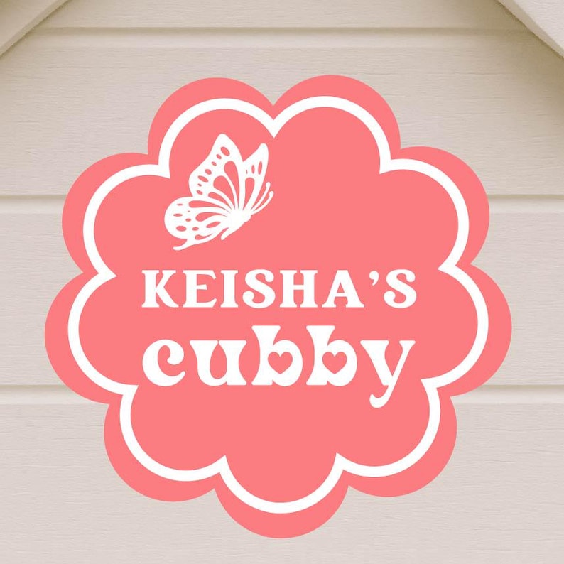 Personalised Flower Cubby House Sign | Custom Name Plaque With ...