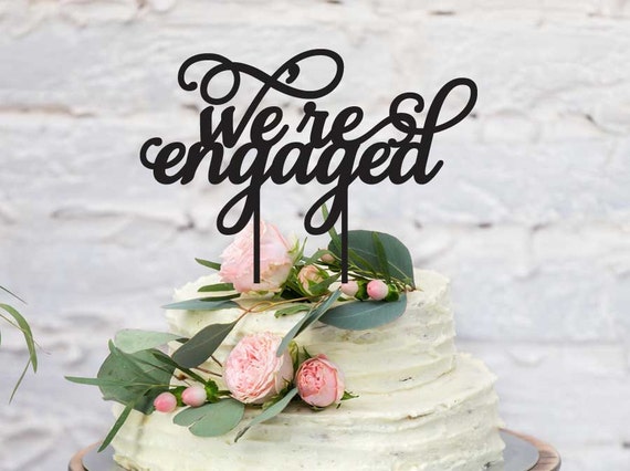 Engagement cake toppers discount