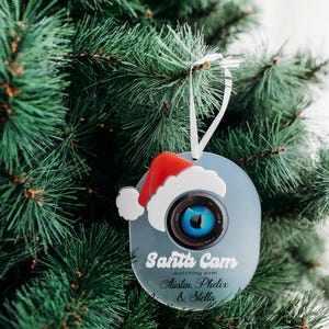 Cámara de Papá Noel personalizada: decoración de vigilancia para árboles de Navidad