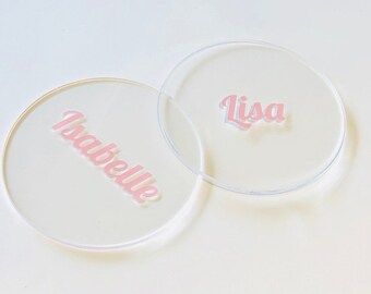 Personalised Printed Wedding Coasters | Acrylic | Wedding Place Cards | Place Cards | Drink Coasters | Favors - MADE IN Australia