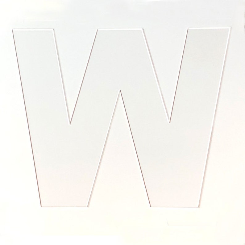 Cookie Cake Stencil Letter W Cookie Cake Lasercut Etsy