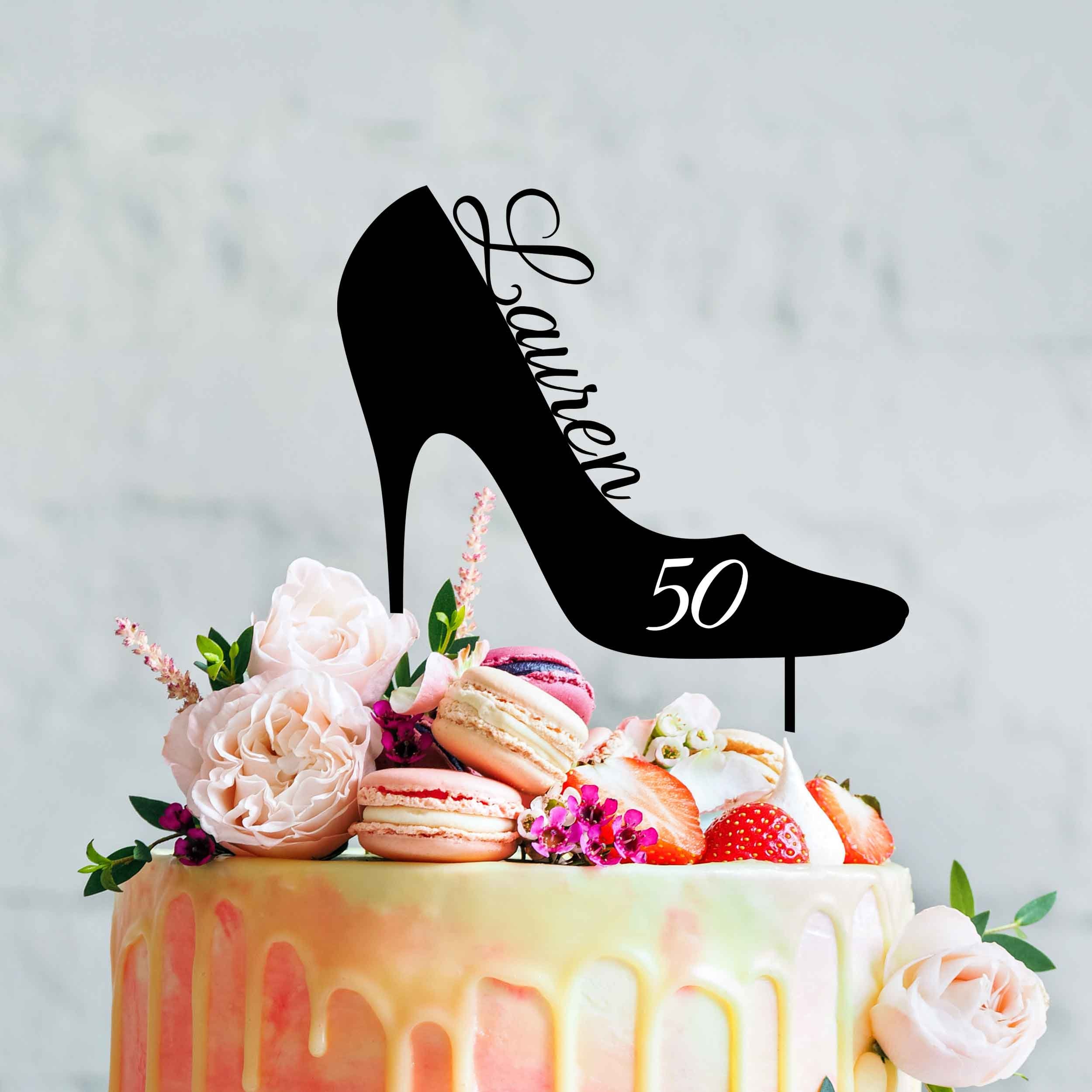 High Heel Birthday Cake Topper Custom high Heels - Etsy