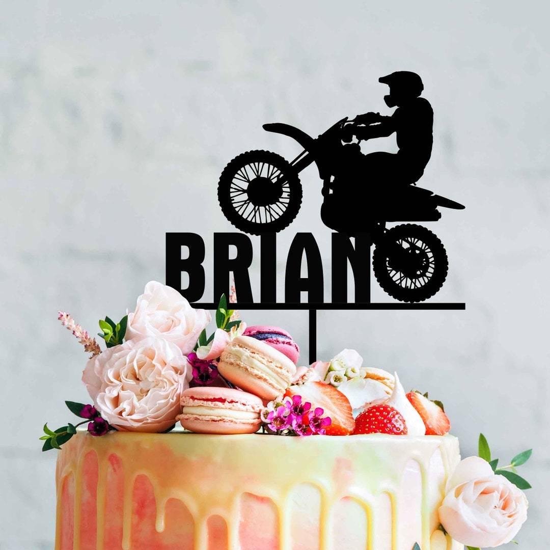 Custom Dirt Bike Motocross Cake Topper Motocross Theme 