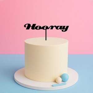 Hooray Cake Topper #1 – Simple Celebration Party Decoration