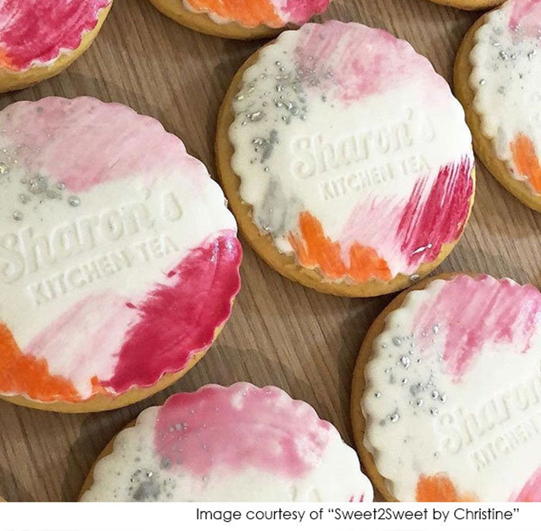 Kitchen Tea Personalised Cookie Stamps Fondant Stamps Embossers Custom Name Cookie Embosser MADE