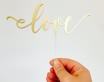 Love Cake Topper Decoration - Wedding and Engagement Cake Topper | Love | Wedding Cake Topper | Engagement | Laser Cut |  Made in Australia