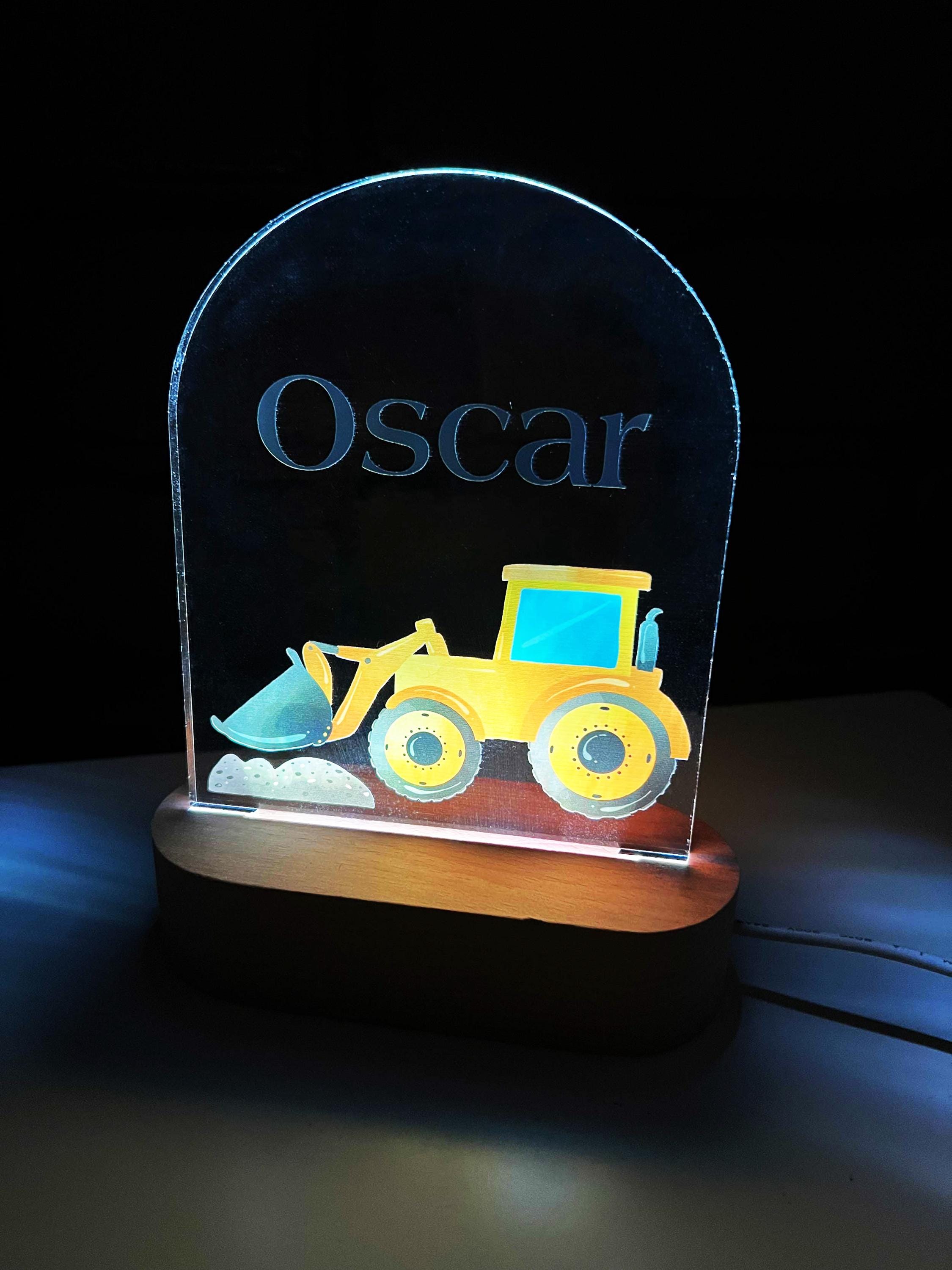 YRTMHU Lampade Led, Luce Notturna escavatore, Lampade da Comodino con Telecomando a 16 Colori, Luce Notte 3D Decorazione Camera da Letto per Bambini Adulti, Regalo in Stile alla Moda