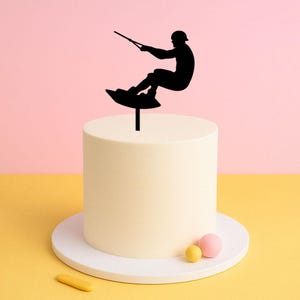 Wakeboarder Cake Topper – Water Sports Gift for Birthday Cakes