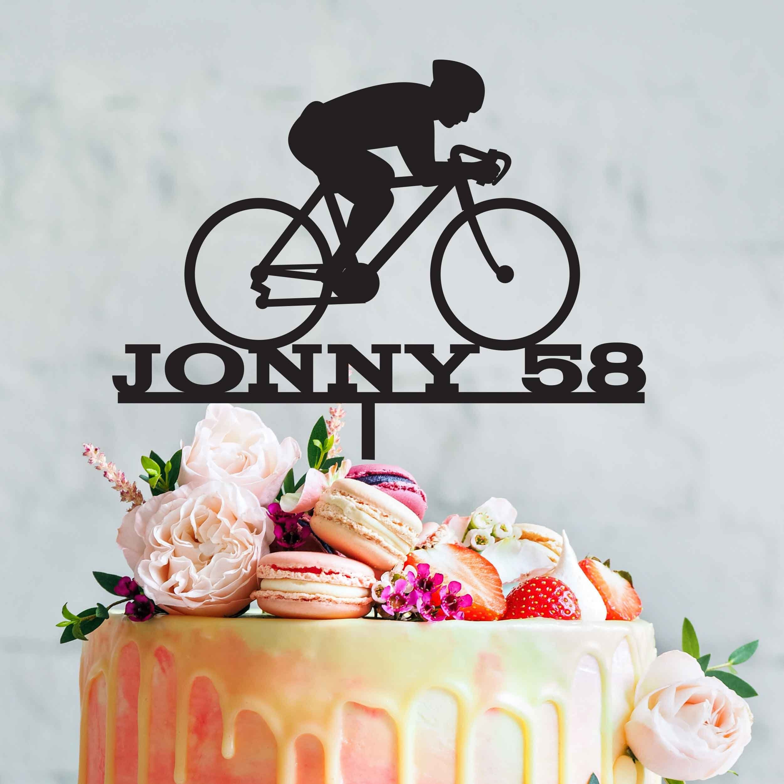 Cyclisme Anniversaire Cake Topper Cycliste Ou Cyclisme Etsy France