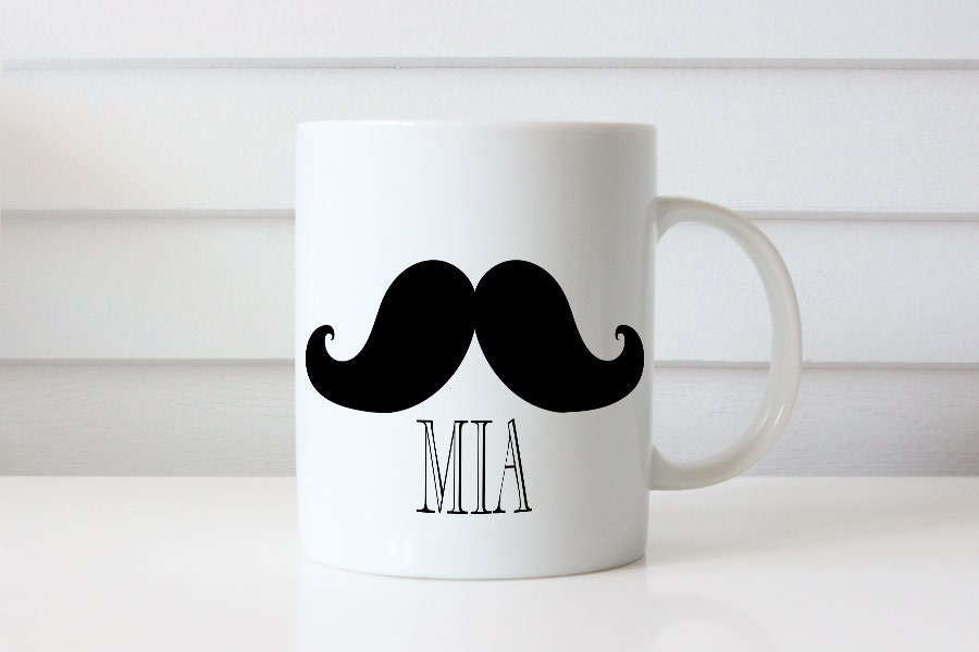 Buy Personalised Moustache Coffee Mug Kids or Adult Novelty