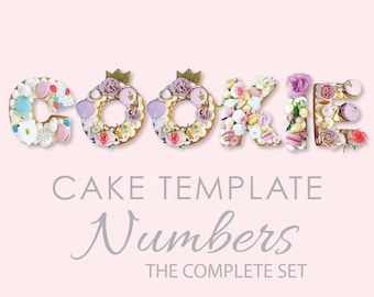 Cookie Cake Stencils | Acrylic Numbers - Alphabet Set 0-9  | Cookie Cake Stencil  | Cookie Cake | Lasercut Letters |  Birthday Cake